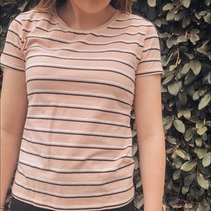 | worm once pink + b&w striped tee!!